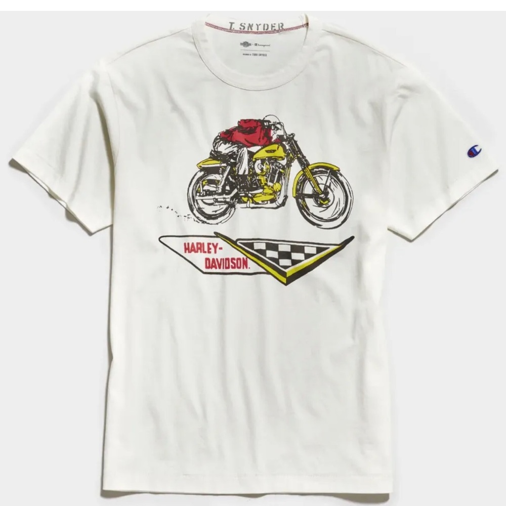 Todd Snyder x champion racing tee HARLEY DAVIDSON rare Sold out